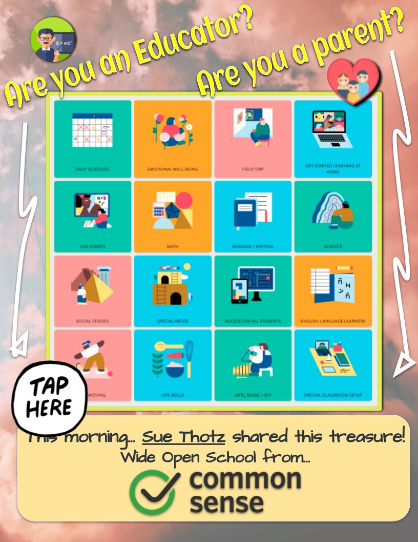 hilz2teach's tweet photo. Day 14... #DistanceLearningPROJ https://t.co/srxcE4O1ih
Today we have:
@TrPatel20 @LucyKirchh @SBCSS_EdTech w/ @GoogleForEdu & @Screencastify tutorials ๐ป
@SueThotz recommending @CommonSenseEd #WideOpenSchool โค๏ธ
& @AcoleTR1 & I with digital portfolios ๐ผ๏ธ https://t.co/qjxUMYM72l