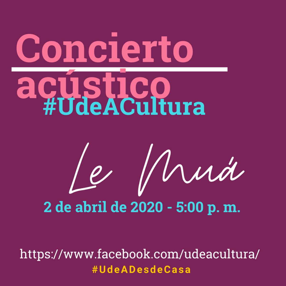 Le_Mua's tweet photo. Y nos fuimos de concierto...
@UdeA 
#ConciertoEnTuCasa 
#quedateencasa https://t.co/MAatuQiaY6