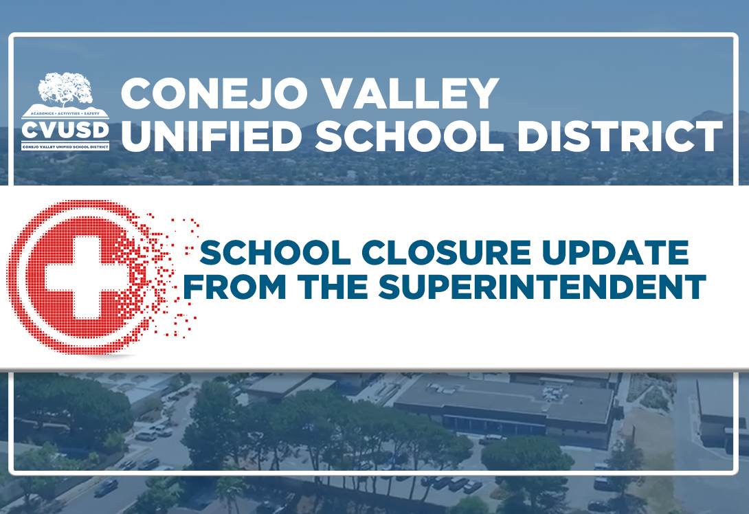 ConejoValleyUSD's tweet photo. Please find this important announcement from the Superintendent regarding the extended closure of all CVUSD schools for the remainder of the 2019-2020 school year: https://t.co/Llv9DqXDzU https://t.co/PV9xCBlcPZ
