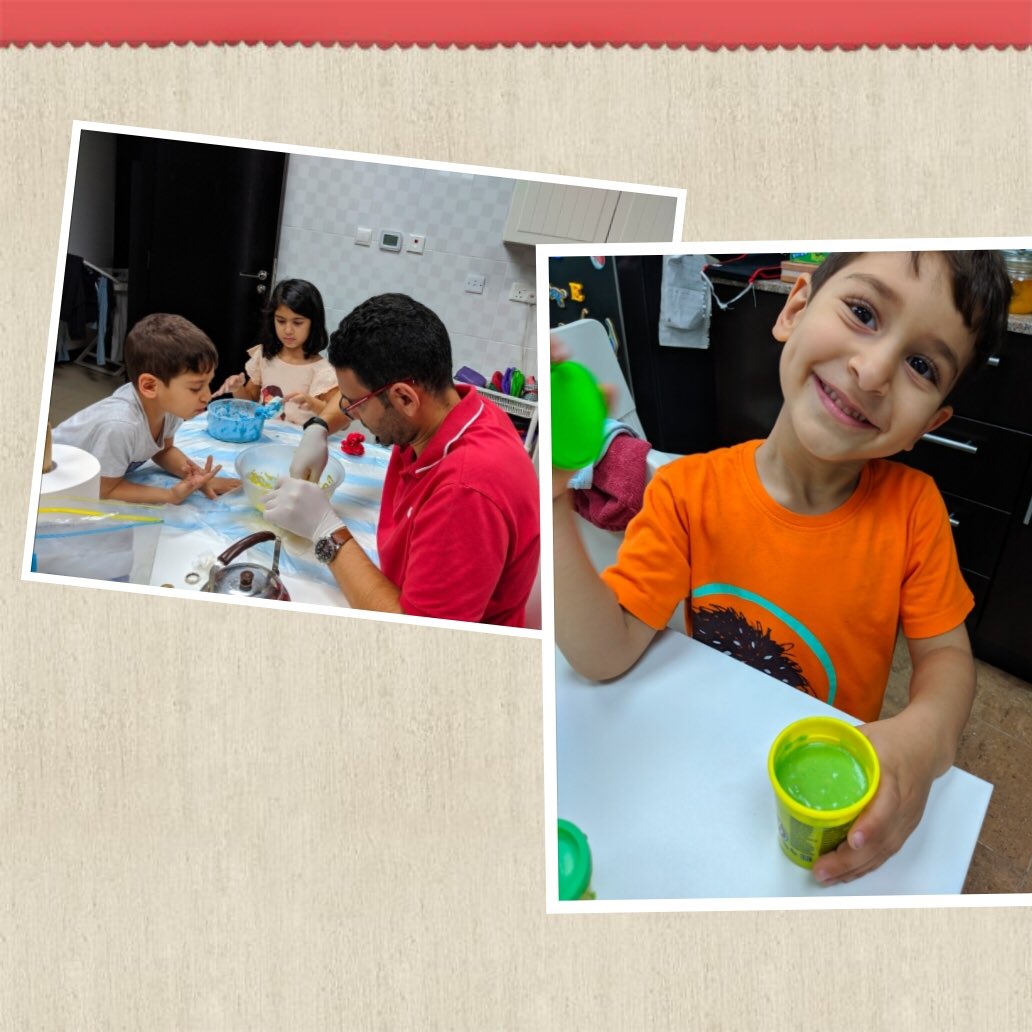 As part of their home learning activities, the children have been shown how to ‘make’ play dough. What fun! #learningatraffles #earlyyearslearning