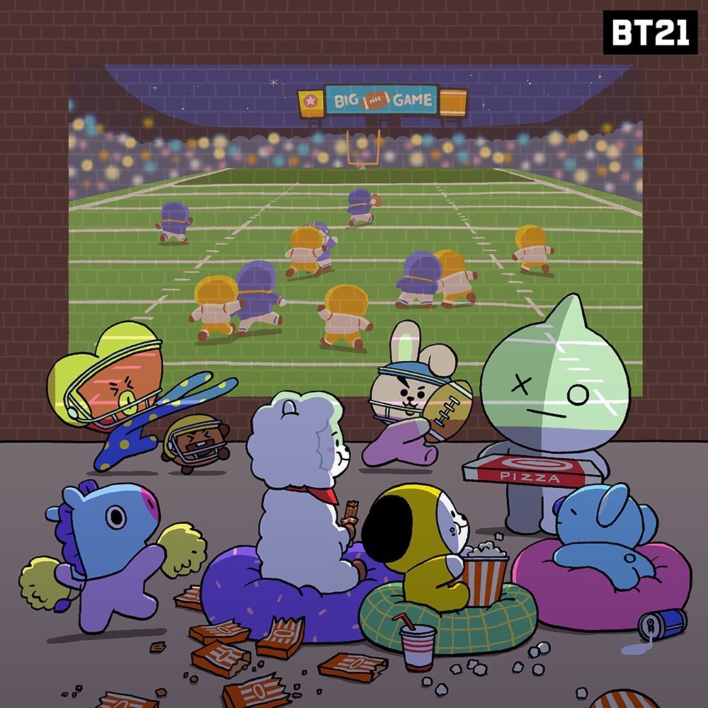 BTSCupsleeveUSA's tweet photo. Go loud, the big game is on! ๐บ
โ
#NotFocusing #Much
#but #LotsTo #Munch #BT21 @BTS_twt #AprilFoolsDay https://t.co/Q7CSa5tUq0