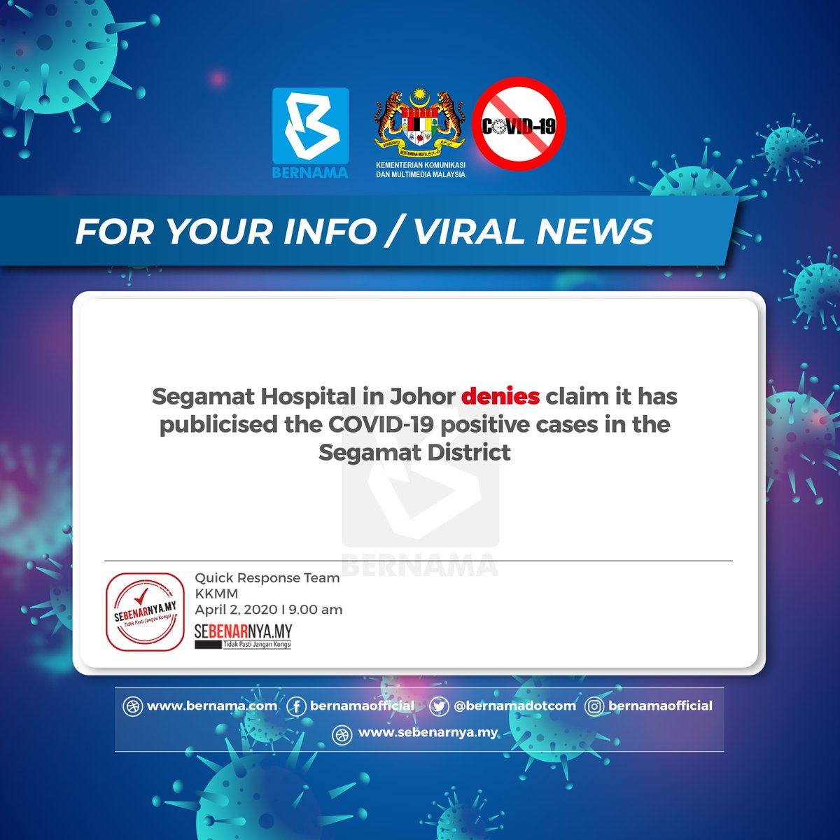 Bernama On Twitter List Of Viral Fake News As At 9am Today