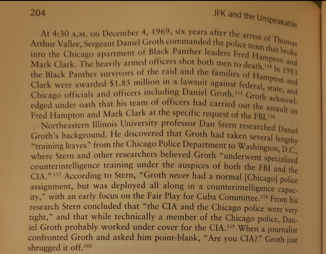One of the Chicago cops who brought Vallee in had ties to the CIA and was part of the team that assassinated Chairman Fred Hampton.