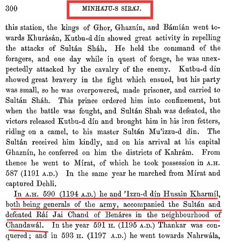 Further there is no evidence to hold that Jaichandra had incited the attack. NO MUSLIM HISTORIAN mentions it (see IMAGES  for references) and Prithviraj Rāso has no value as history of Prithviraj. Infact Rāso goes on to give false genealogical record of Chauhan family. 2/6