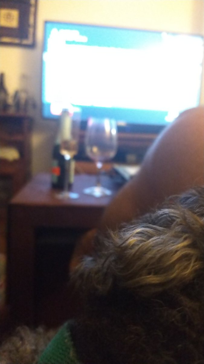 Y mi perro se coló en mi regazo a acompañar mi borrachera, y abrí un champ de la navidad pasada 🤷🤷🤷 le contaré a mis nietos mi diario de cuarentena