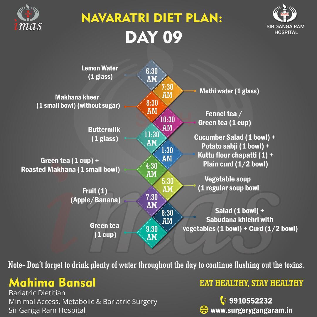 GangaramImas's tweet photo. This Ram Navami let us change our life motto to “Eat Right, Future Bright”
Stay Fit | Stay Active | Stay Healthy
Day 9️⃣ - Diet Plan
#navratri #festival #celebrations #staysafe #stayalert #stayhome #eathealthy #health https://t.co/dEc7bacuAl