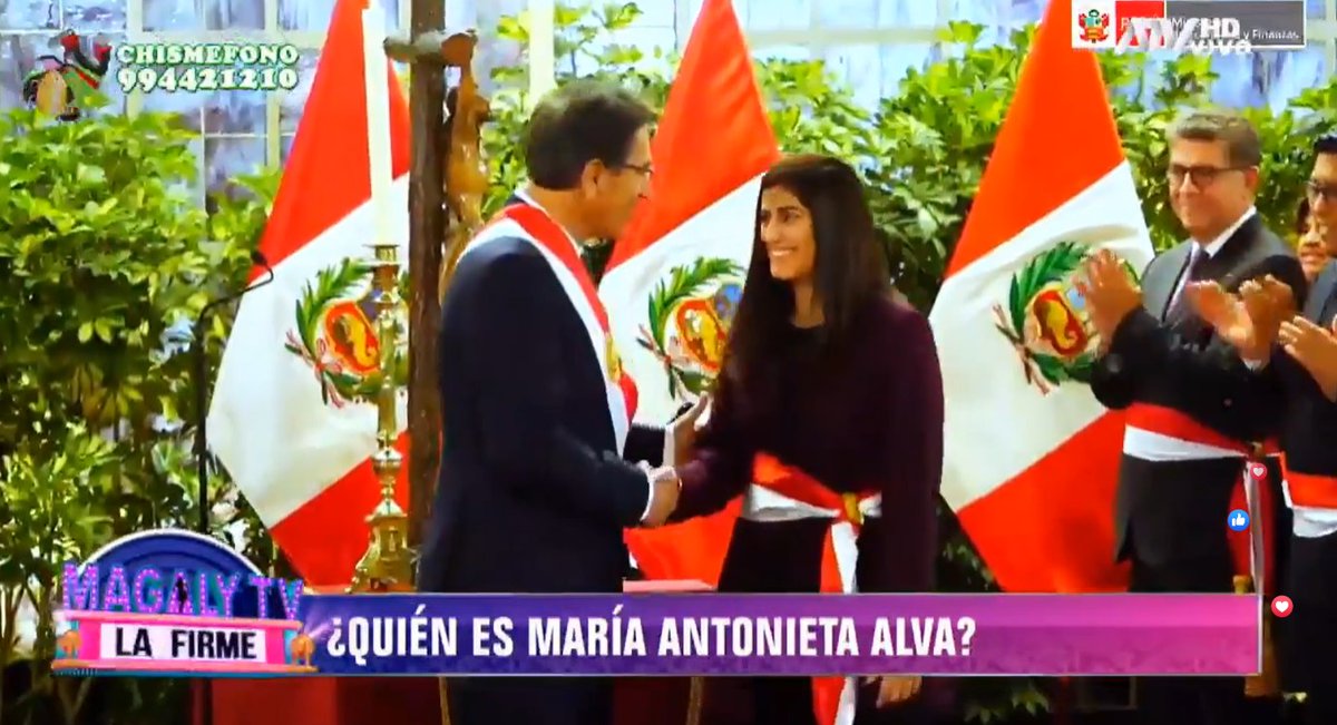 MagalyTvLaFirme's tweet photo. #MagalyTvLaFirme | ¿Quién es María Antonieta Alva? La Ministra de Economía y Finanzas del #Perú

Míranos #EnVivo por @atvpe  https://t.co/XYrmy3TTRV https://t.co/wjrDqD6k5W