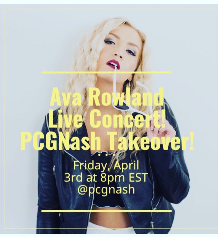 pcg_universal's tweet photo. On our facebook page this Fri! @avarowlandmusic https://t.co/NwALR1Fi5m