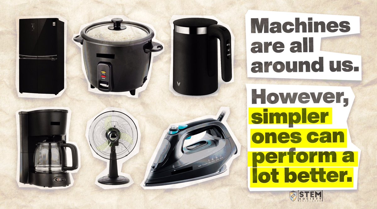 ustshsstemsoc's tweet photo. What’s up, STEMasinos?
Did you know?
Machines are all around us. Most of the popular machines are deemed to be expensive; however; there are also simpler ones that can, in fact, perform a lot better.
#STEMFacts
#OneSTEMForward
#FullSTEMAhead https://t.co/Hac3irNUcc