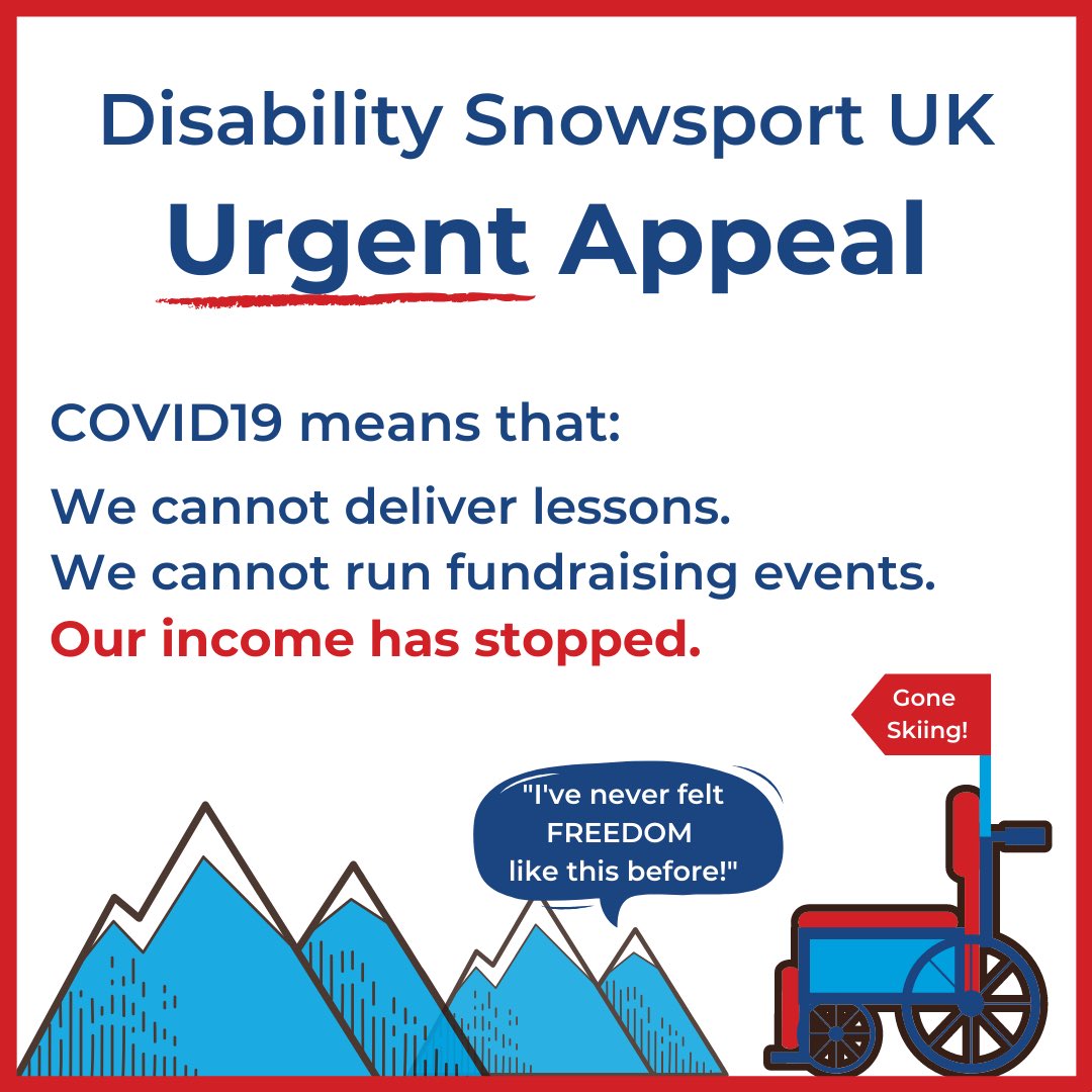 dsuksnowsport's tweet photo. Today we are launching an Urgent Appeal. DSUK CEO Mark Kelvin will be going Live on Facebook at 11AM today to tell us why it's needed, and how you can help. https://t.co/38f2uY9Ehv https://t.co/3QhYGZCK7M