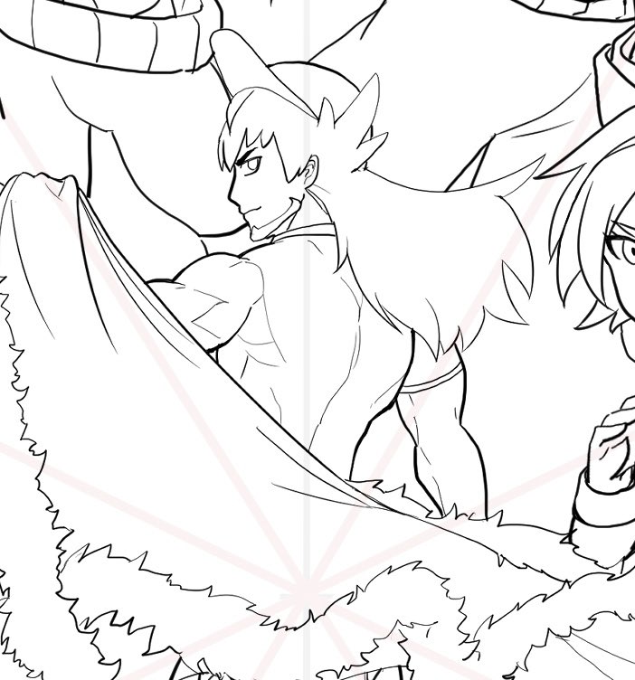 次ジムリーダーとダンデ
ちょっとムキムキにしすぎたかなこれ… 