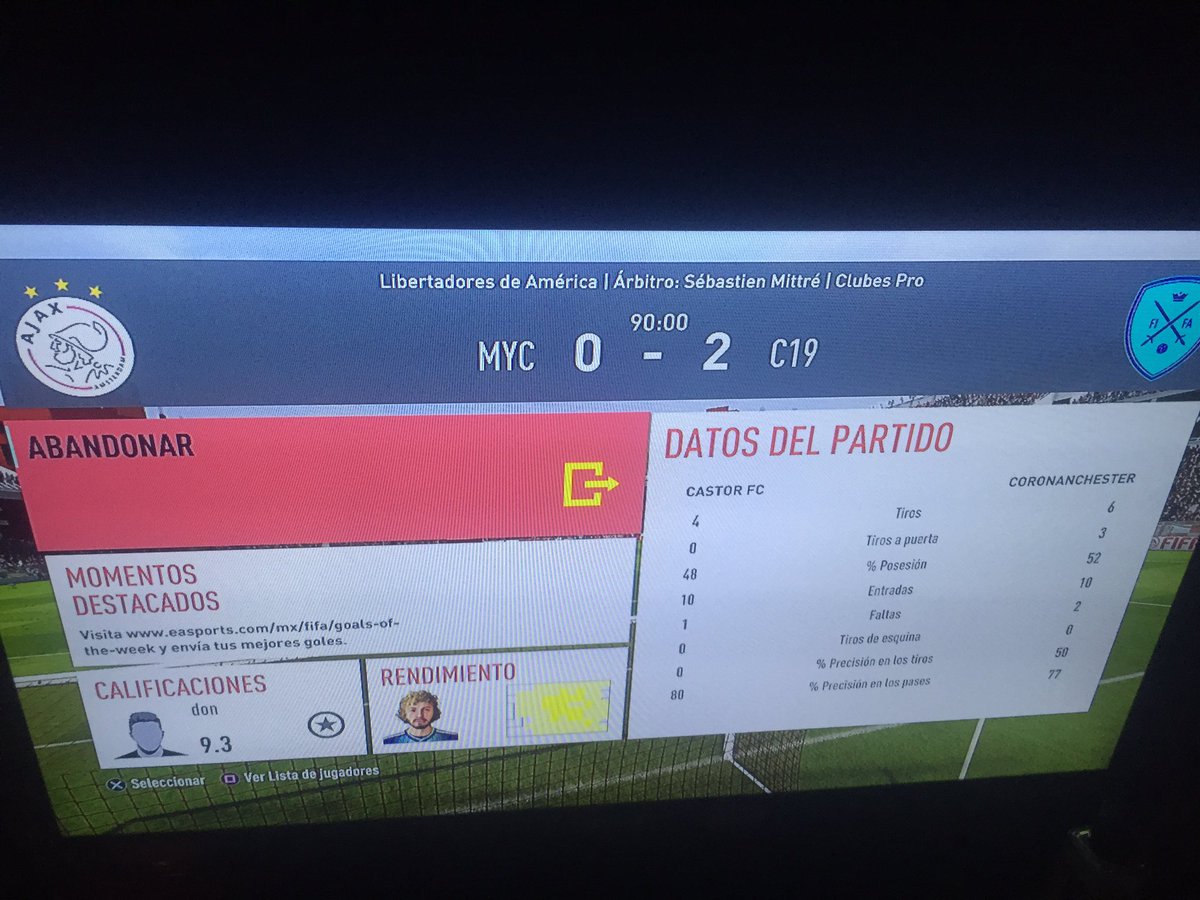 Se gano el primer partido de fase de grupo frente a castor fc.
Goles de <a href="/AugusHerreraa/">augus_herreraa</a> y El Don.
