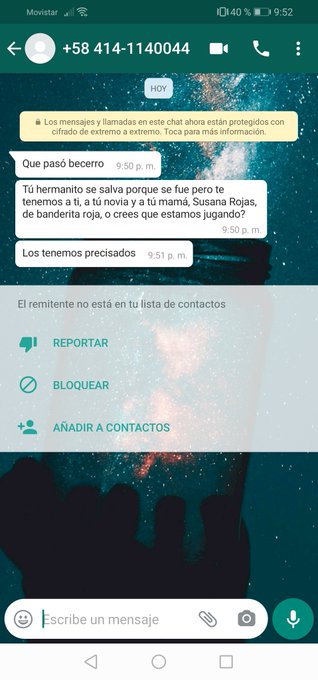 brmiranda_'s tweet photo. Amigos y compañeros de lucha democrática: mi hijo Luis Gonzalo Pérez, periodista y corresponsal internacional de NTN 24, está siendo amenazado; también su novia y yo misma. Ya el SNTP y CPN están al tanto. Les pido apoyo para denunciar este hostigamiento del régimen.
Susana Rojas https://t.co/MRURtOKuIg