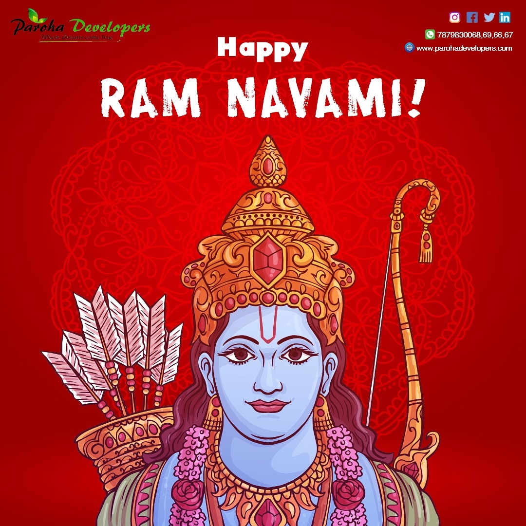 ParohaD's tweet image. #ParohaDevelopers Heartiest wishes to you and your family on the auspicious occasion of #RamNavami. Let’s celebrate our tradition of oneness, brotherhood, bravery and shun violence this Ram Navami.