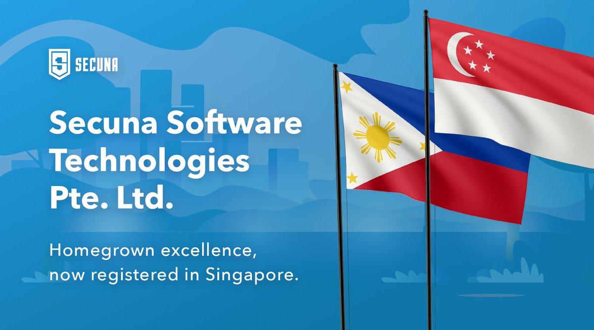 SecunaSecurity's tweet photo. Even in the face of a global recession brought about by the pandemic, we choose to persevere and grow.

Secuna is now registered in Singapore.

#Secuna #Cybersecurity #SecurityFirst #LabanPilipinas https://t.co/x1fuBNyaZR
