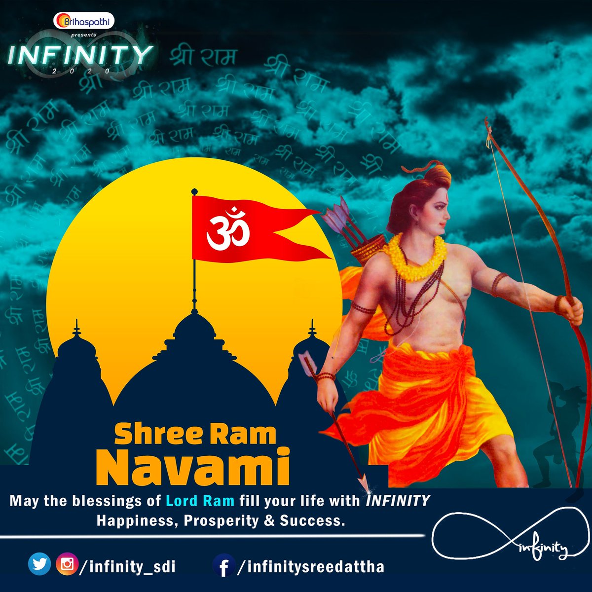 infinity_sdi's tweet photo. Happy Sri Rama Navami ! 🙏🚩
Wish #JaiSriRam in below Comments. 🚩🕉️
.
#SreeDattha #Infinity_sdi #infinitysdi #JaiShreeRam #SriRam #jaihanuman #India #Bharat #ramnavami https://t.co/v5fvAenkdO