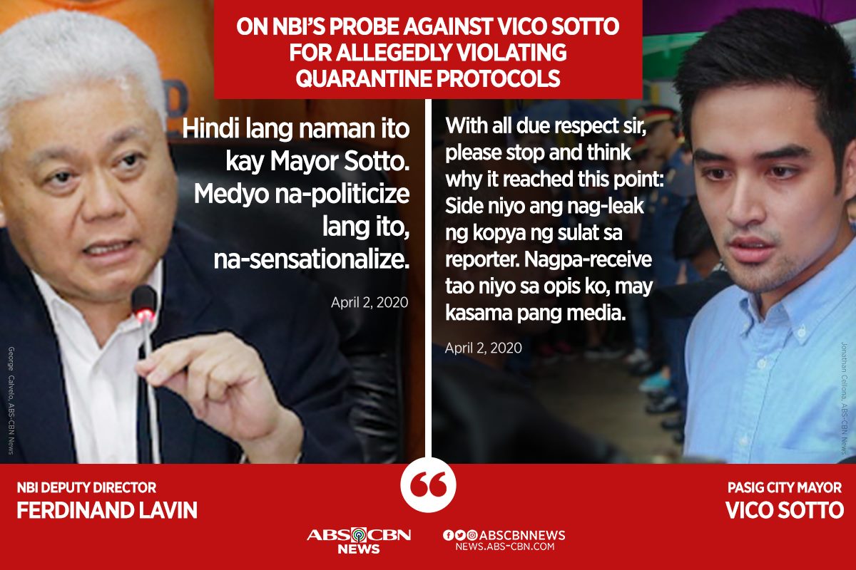 ABSCBNNews's tweet image. Giit ng NBI, napulitika at na-sensationalize ang imbestigasyon ng NBI kay Mayor Vico Sotto. Ito naman ang sagot ng alkalde. 

BASAHIN: bit.ly/2JyfR64