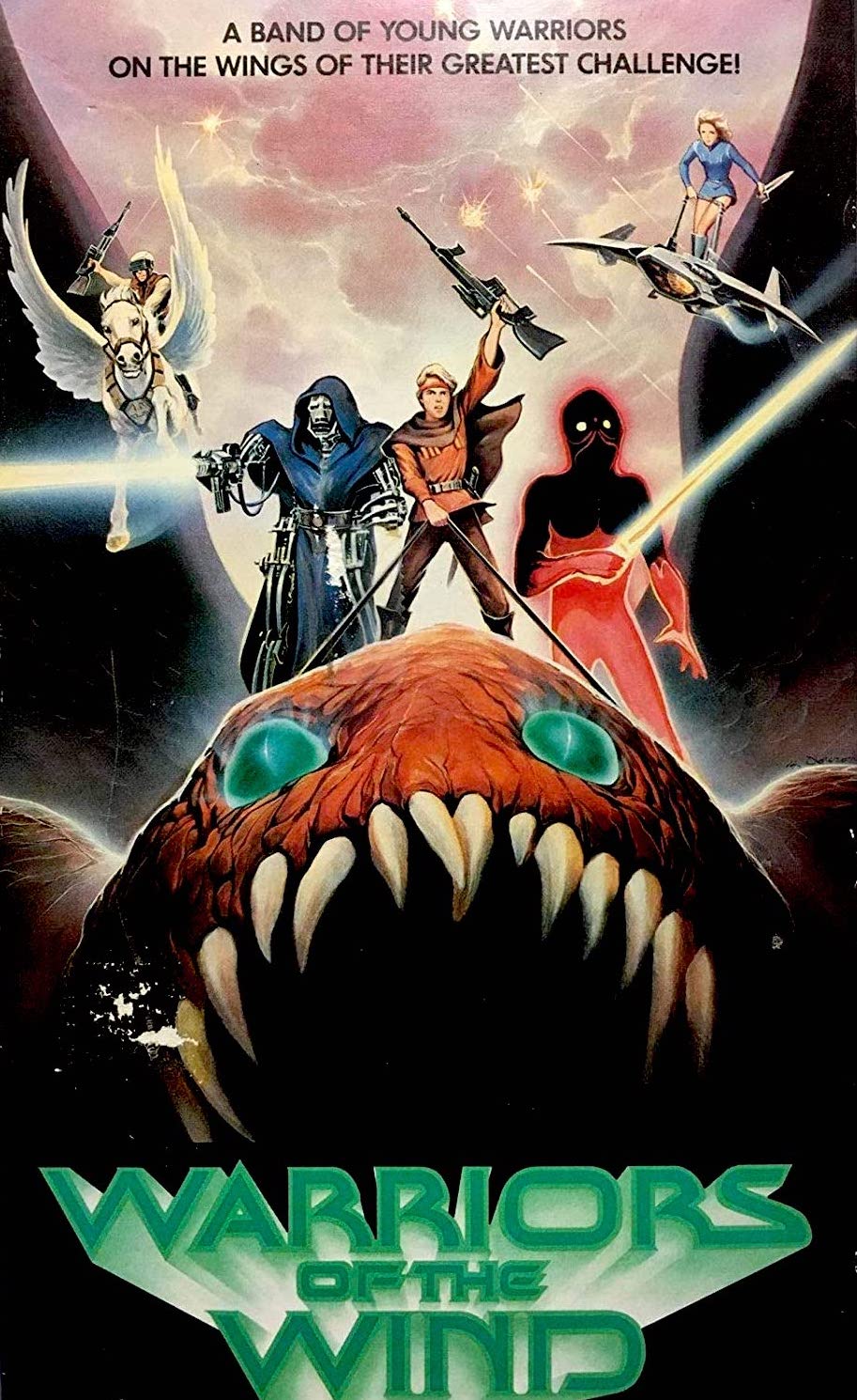 伊藤隆介 Twitterren おお 懐かしい 風の谷のナウシカ の海外版 Warriors Of The Wind パッケージに ペガサスとかグリーバス将軍みたいなのとか 出てこないキャラがいっぱい描かれていて良い 巨神兵の首に縄をつけていて 危機管理満点 英語のアフレコが