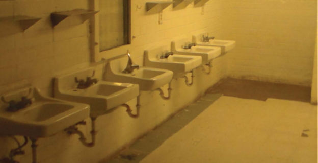 Here are the unhygienic shared bathrooms at Florence. I'm sure the Shinn family will enjoy using them.