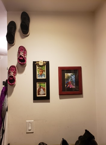 biologistbitch's tweet photo. @maxfrost I glued my kids shoes to the wall for April Fool's Day. https://t.co/lomgCsIile