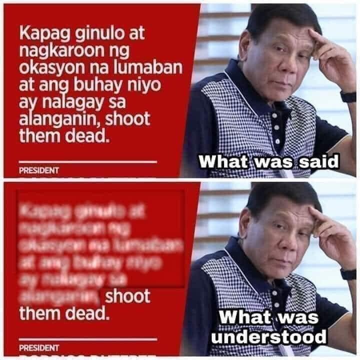 mitchleelayno15's tweet photo. what was said vs what was understood . 

#istandwiththepresident  #YesToABSCBNShutDown https://t.co/mydYf6s42l
