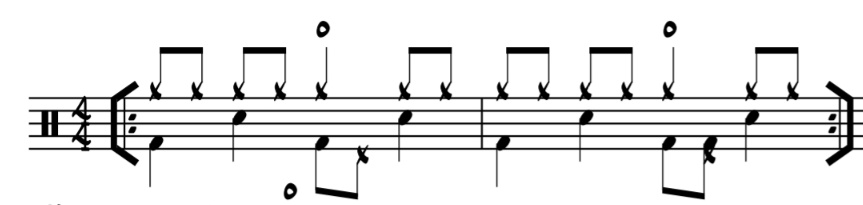 The use of synthesizers is not the only 80s reference in  @LittleMix  #LMBreakUpSong  . If you can read music notation, the amped up drum beat in the chorus goes something like this: