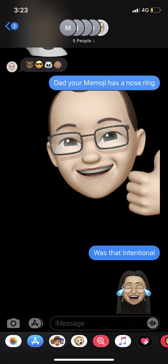 saynaree's tweet photo. Crying at my dad accidentally creating a Memoji with a nose ring 😭😭😭 https://t.co/Y5mALns0Sr