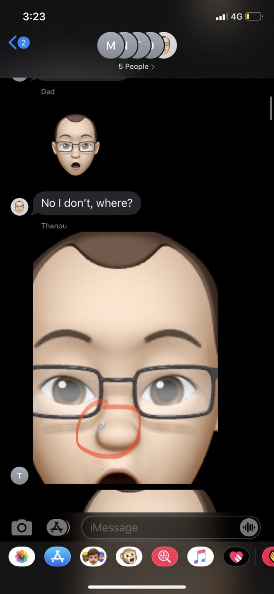 saynaree's tweet photo. Crying at my dad accidentally creating a Memoji with a nose ring 😭😭😭 https://t.co/Y5mALns0Sr