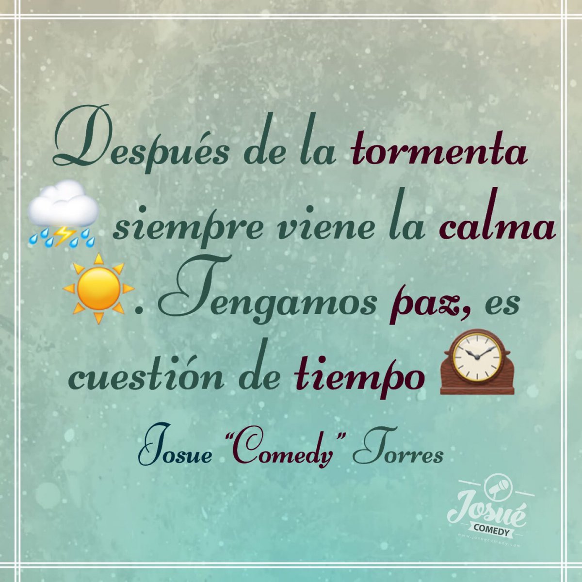 josuecomedy's tweet photo. Quédate en casa, cuídate y cuida a los tuyos, esto pasará. Good night 🌙. 
.
.
.
#thistooshallpass #estopasará #Diosesbueno #josuecomedy #paz #motovacion #inspirationalquotes #cuidate #stayhome #quedateencasa https://t.co/l2b9X3WF2f