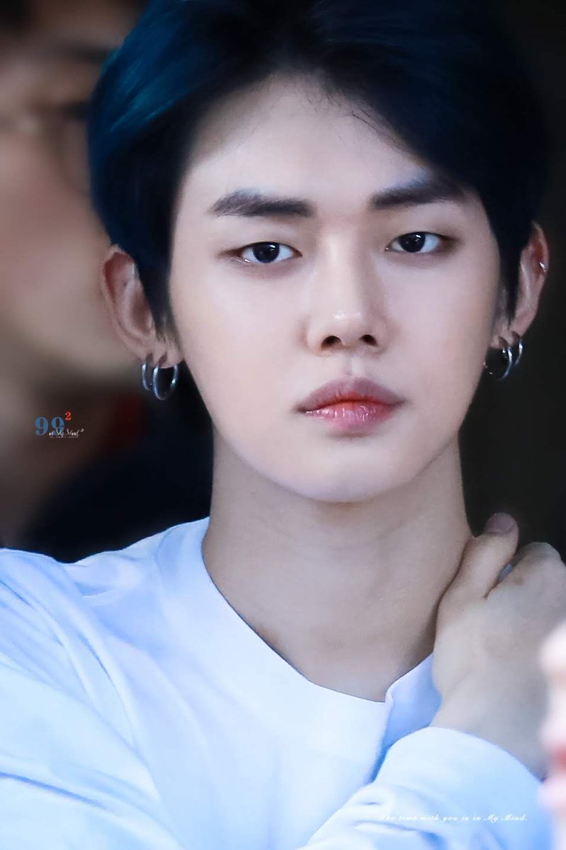 YEONJUN- 5 piercings (double lobes & helix)- our fashionista loves to wear earrings all the time, especially hoops - rarely wears less than 5 piercings