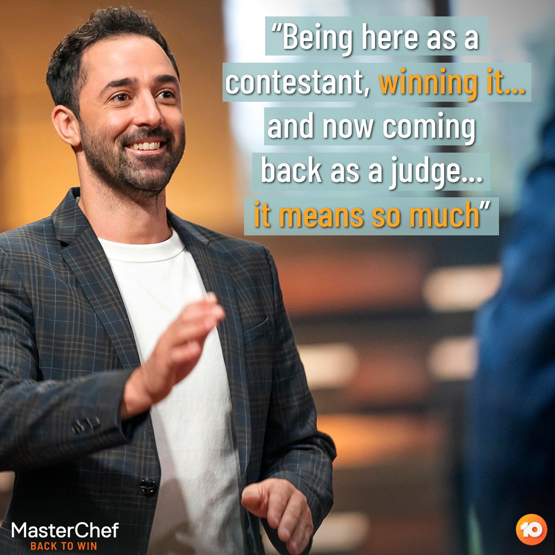 MasterChef Australia (@masterchefau) on Twitter photo Taking off his Chef's Hat and putting on his Judges Hat. <a href="/andyallencooks/">Andy Allen</a> is back! ๐
#MasterChefAU: Back To Win Starts 7.30 Monday on 10 Taking off his Chef's Hat and putting on his Judges Hat. <a href="/andyallencooks/">Andy Allen</a> is back! ๐
#MasterChefAU: Back To Win Starts 7.30 Monday on 10