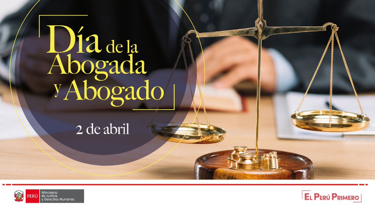 MinjusDH_Peru's tweet photo. Hoy extendemos nuestro saludo a las abogadas y abogados que se desempeñan con ética, responsabilidad y determinación. Reconocemos el rol que como profesionales de justicia cumplen en la sociedad. https://t.co/vgN7pO714V