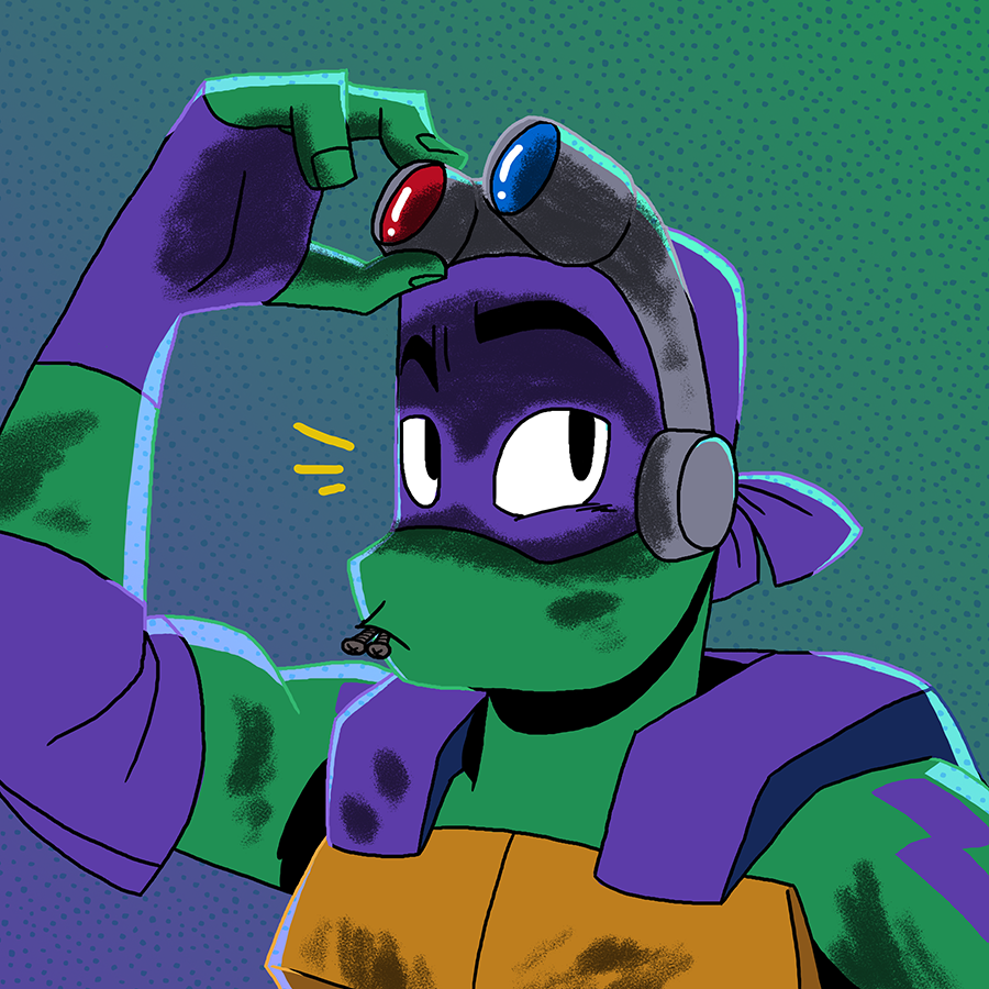 Patronafied's tweet photo. It's #ROTTMNTWeek ! Day 1: Fav Turtle
All four are entertaining and such a pleasure to watch, but there's a special place in my heart for the sarcastic feral nerd that is Donnie.
#RiseOfTheTMNT #ROTTMNT #supportrottmnt #TMNT https://t.co/ZtodGPdDCd