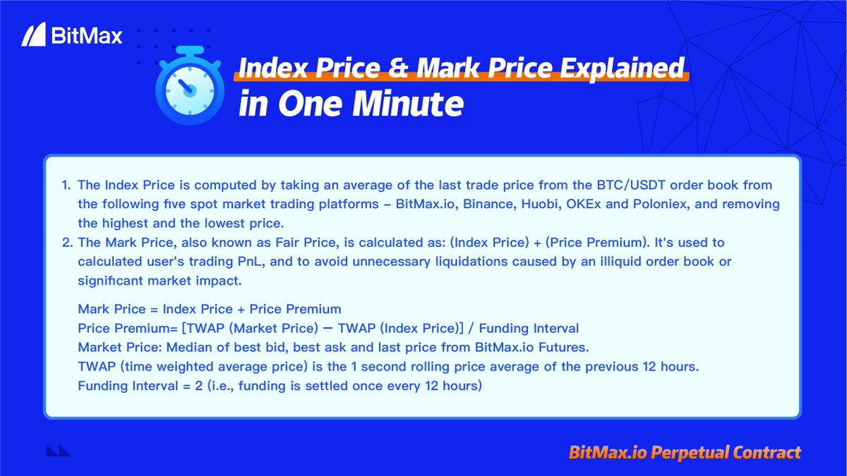 AscendEX_'s tweet photo. Index Price&amp; Mark Price Explained in One Minute. #BitMaxFamily https://t.co/6GTsgy3CJF