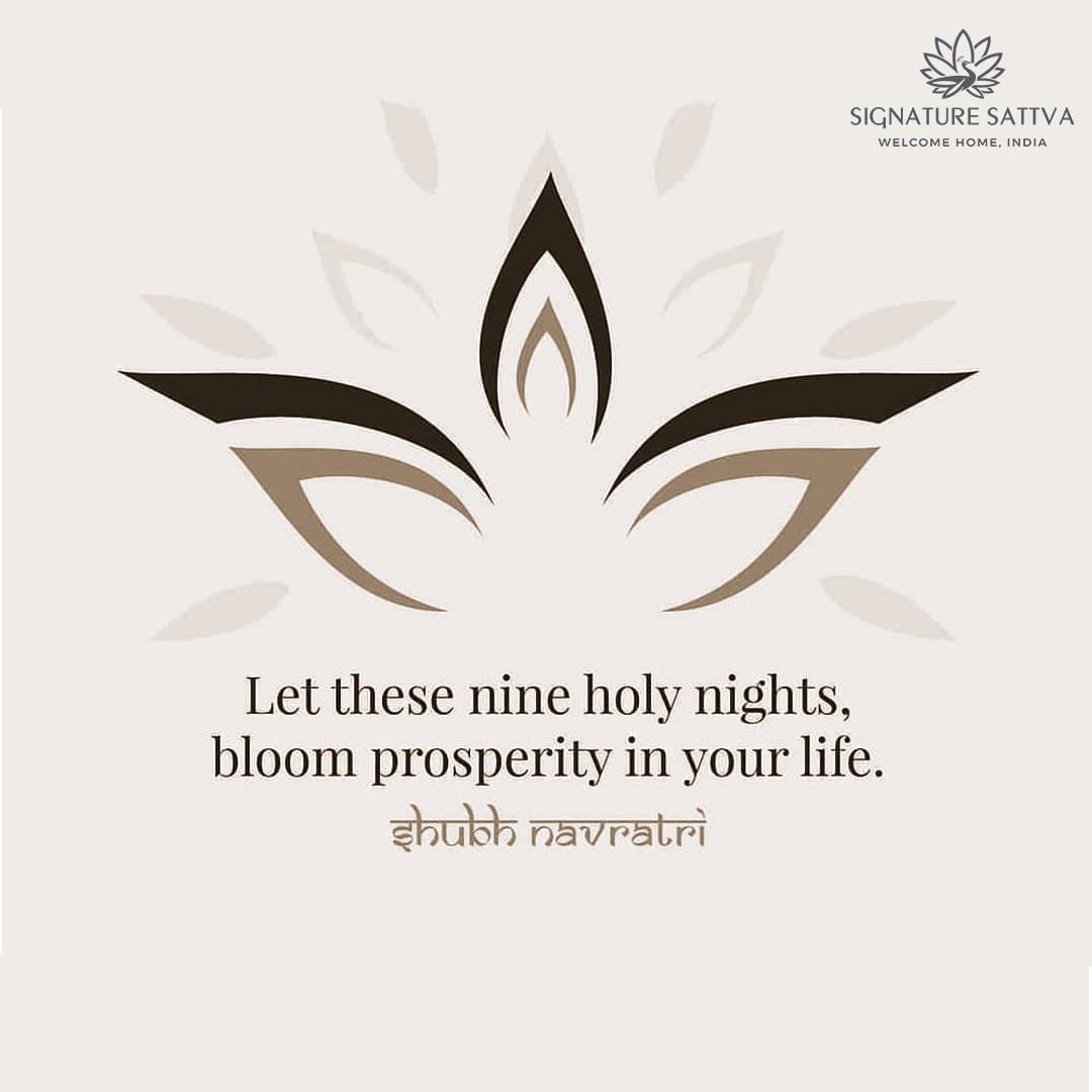 SattvaSignature's tweet photo. These Auspicious Days Of #Navratri, May The Blessings of The Nine forms of Goddess brighten your life with endless happiness and prosperity. Team #Signaturesattva Wishes you all a very happy Navratri.
#StayHome #नवरात्रि https://t.co/TGJOkr6vO2