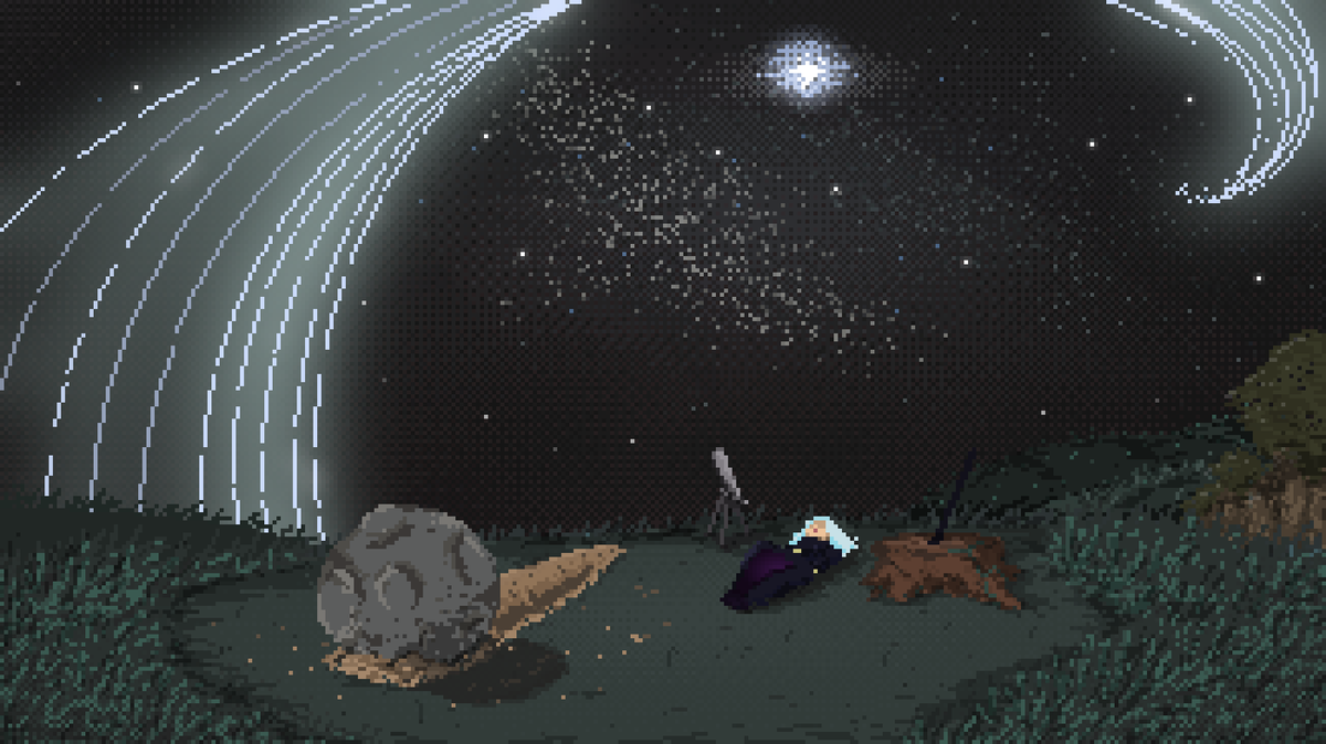 gentle_mas's tweet photo. #Pixel #pixelartist #pixelart #aesprite #indieartist #Indiedev #Retro #8bit #16bit #snes #solo #pixel_dailies #spiralsky #2d  #ドット絵 #ピクセル #ambient #stars #nightview #art 
Under the stars https://t.co/glc96sEvpT