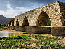 Going to the Shapuri Bridge this evening in my Iranian cultural heritage site thread. It's an historical bridge in Lorestan Province from the Sassanid era. It had 28 arches, but only 6 of them are still in good condition, and some are no longer standing.