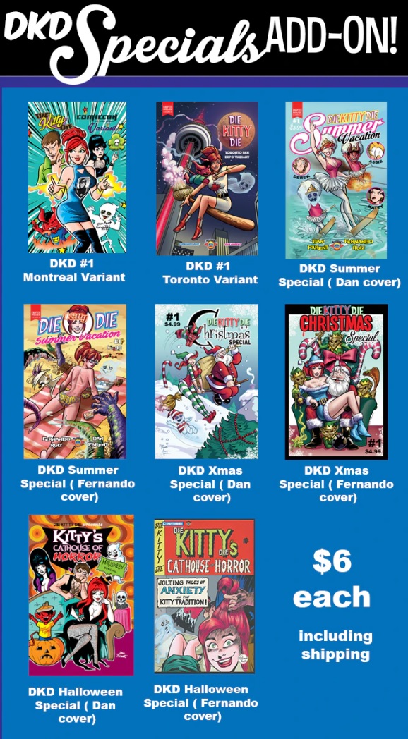 There are so many add-ons to our #ComicBook #Kickstarter DIE KITTY DIE: STARSTRUCK!  If you're not on board yet, check out: kickstarter.com/projects/14732… to see what all the hype is about.  #Aliens, #Space, #sciencefiction &amp; #Witches.. oh my!