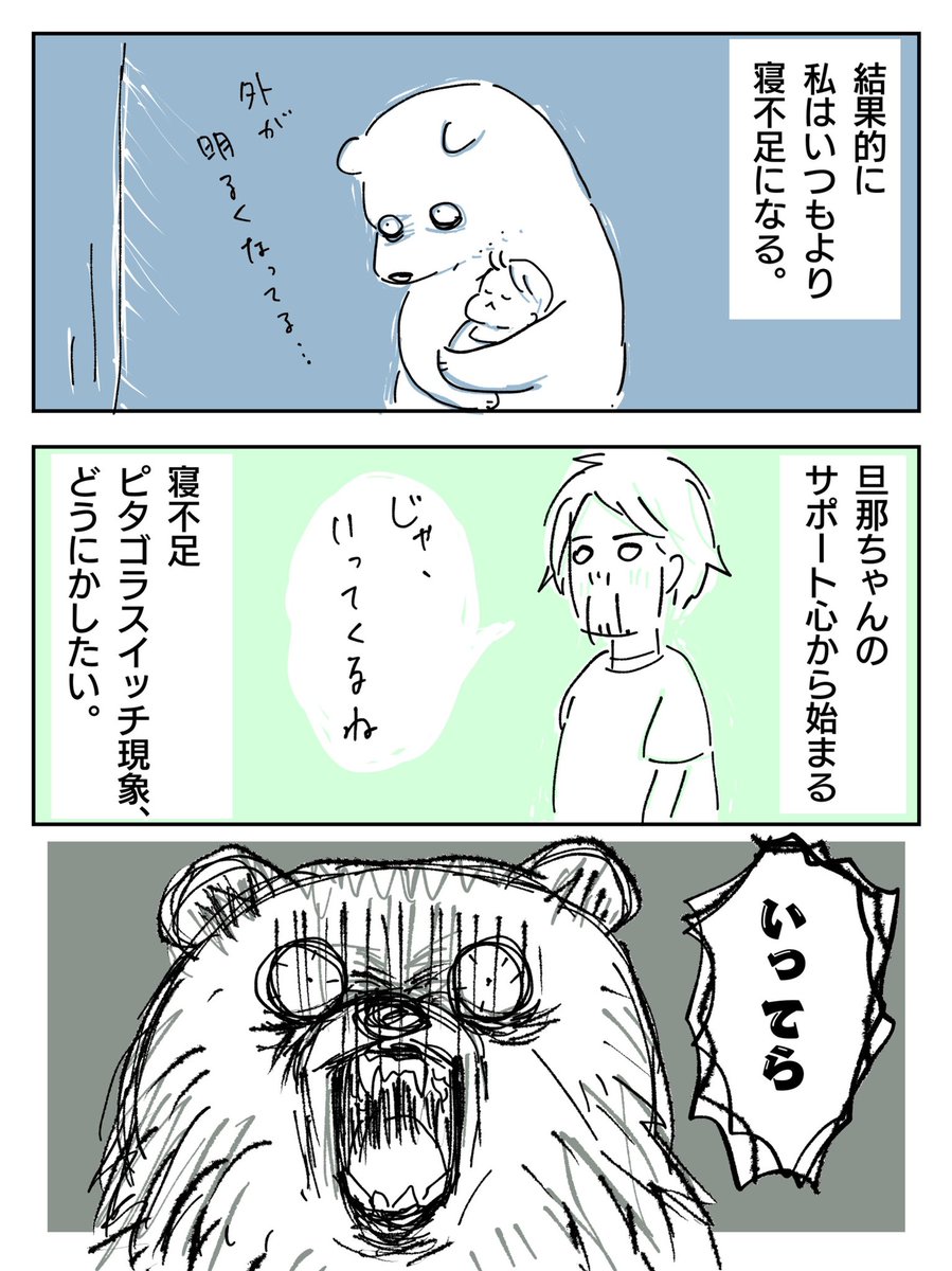 夜中グズっても半分寝てるから寝かしつけやすいの。覚醒すると1〜2時間コースなの。隠密講習はどこでやってますか。
#育児絵日記 #育児漫画 