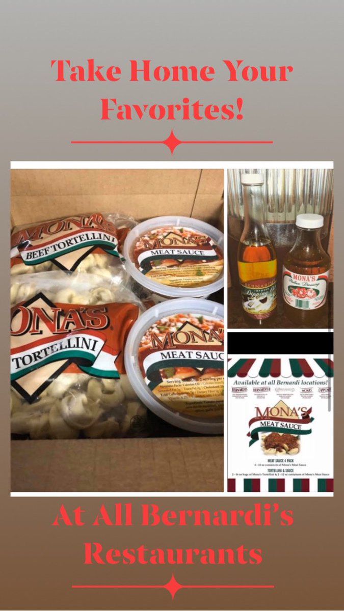 🇺🇸🍝🍗Get all #Monas items at Mona’s & #Capponis in #TolucaIL
🇮🇹Our famous #MonasDressing (our original, tangy house vinaigrette): Just $5.25 🇮🇹Infused #DippingOil: Just $7.95🇮🇹16 oz. bag of meat filled #tortellini: Just $3.95🇮🇹12 oz. carton of our classic meat sauce: Just $3.95