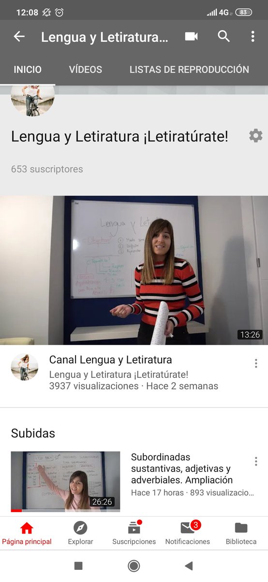 DocenteUR's tweet photo. ¡Hola @CEPJAEN1! Yo soy otra de las profes que está impartiendo clase online a nuestro alumnado de Andalucía. Si a cualquier le sirve, aquí está mi canal de YouTube: Lengua y Letiratura https://t.co/QQrcToy0Lj