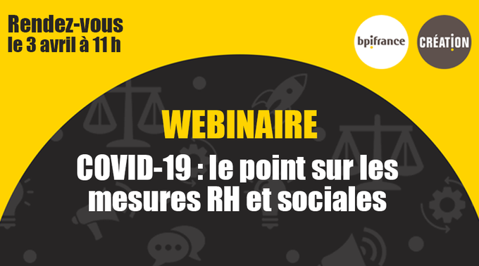 Bpifrance Création (@bpifrancecrea) on Twitter photo Assistez à notre webinaire "Entrepreneurs, vous voulez faire le point sur les mesures RH et sociales face au #COVID19 ?" de demain à 11h animé par notre juriste <a href="/LilaHL3/">Lila LEON</a>, Alice Guillemet & Margaux Tedesco, avocates chez @BOLD_Avocats ! Inscrivez-vous là 👉 bit.ly/3bICdOt Assistez à notre webinaire "Entrepreneurs, vous voulez faire le point sur les mesures RH et sociales face au #COVID19 ?" de demain à 11h animé par notre juriste <a href="/LilaHL3/">Lila LEON</a>, Alice Guillemet & Margaux Tedesco, avocates chez @BOLD_Avocats ! Inscrivez-vous là 👉 bit.ly/3bICdOt