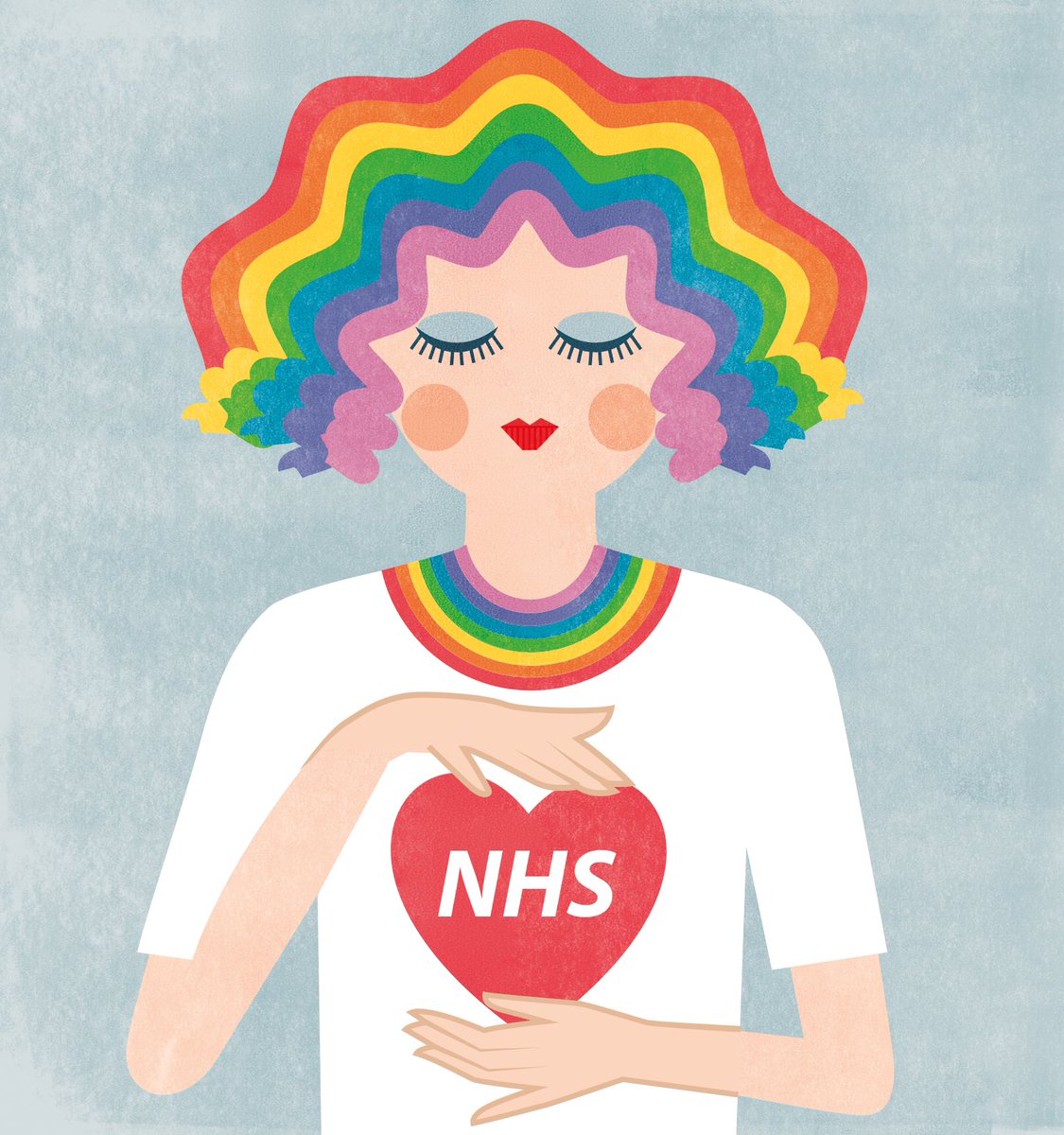 💕 #ThankYouNHS #nhs #StayHome #rainbow #illustration #ClapForCarers