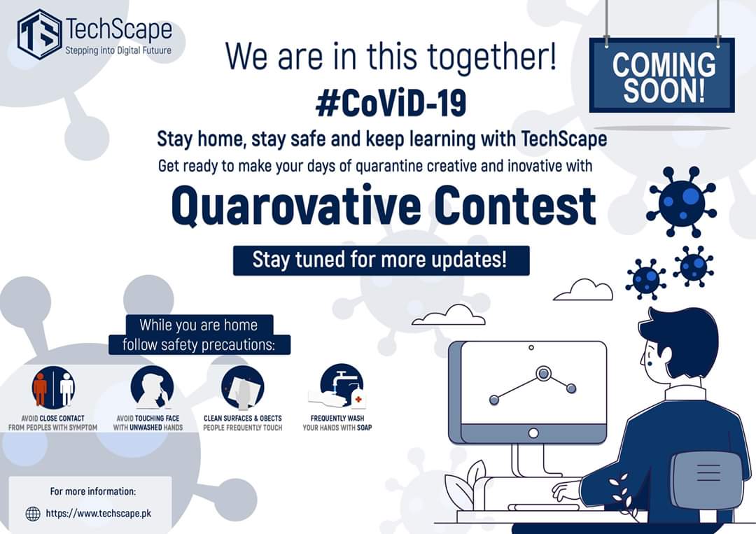 sajid_19khan's tweet image. TechScape is bringing an exciting opportunity “Quarovative Contest” to spend your time in best and creative way possible. Stay tuned for more information.

#DigitalPakistan #SteepingIntoDigitalFuture #DigitalGilgitBaltistan #TechScape