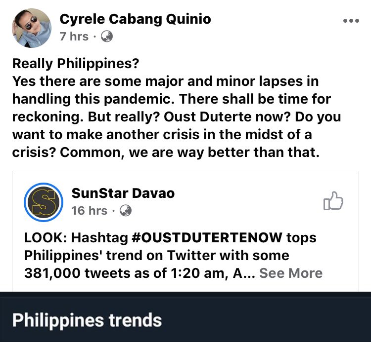 lallainashie's tweet photo. Just saw this post on facebook and I must say he’s right. We should be focusing on the pandemic yet y’all are making another crisis.

#istandwiththepresident https://t.co/TNFtmgWKqh
