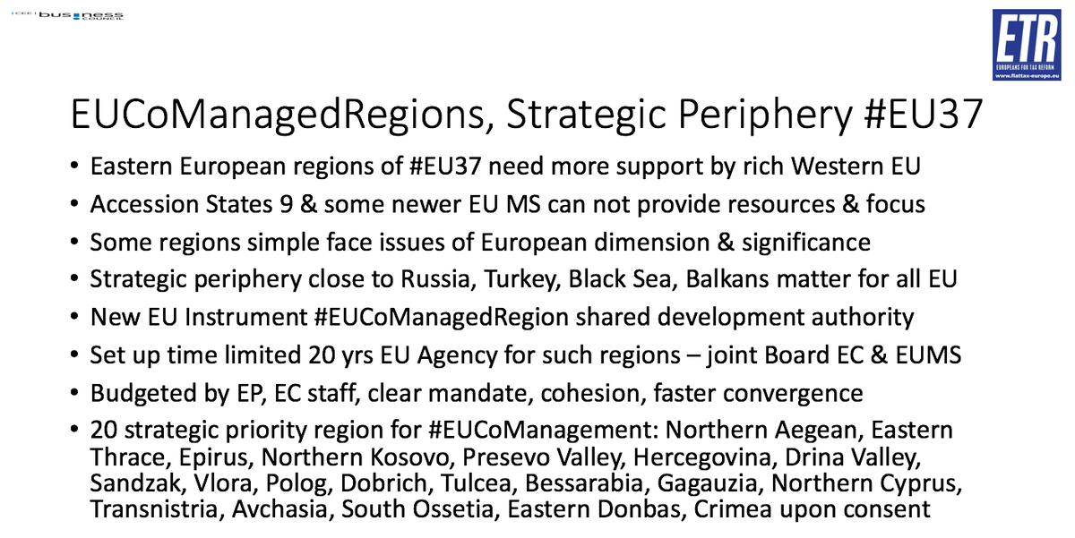 GunterFehlinger's tweet photo. @RegioCoop @lupin32 @EUinmyRegion @ElisaFerreiraEC @EU_Commission @EusairPoint @EUSALP @EUSDR @EUSBSR ETR calls for EU to roll out new instrument #EUCoManagedRegions to support priority regions in Eastern Europe of strategic significance! https://t.co/jYCbsAiz6V