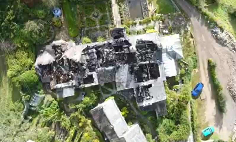 #ThrowbackThursday- This is a drone photo of the roof damage at the #listedbuilding we worked on it Kendal. We worked on this project for several months &amp; restored many features back to their  original state. Check out more of this project in our feature video.
#firedamage #tbt