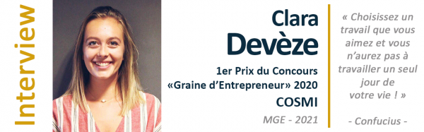 ExceliaGroup's tweet photo. [#ALUMNI 🎓] Découvrez le portrait de la semaine ➡️ Clara DEVEZE, 1er Prix du Concours #GrainedEntrepreneur avec son projet Cosmi #Emergence2020 @ccilarochelle

Lire l'interview ➡️ https://t.co/lTv3uh0Soj

#ExceliaGroup #ExceliaAlumni https://t.co/Do63GlcG1F