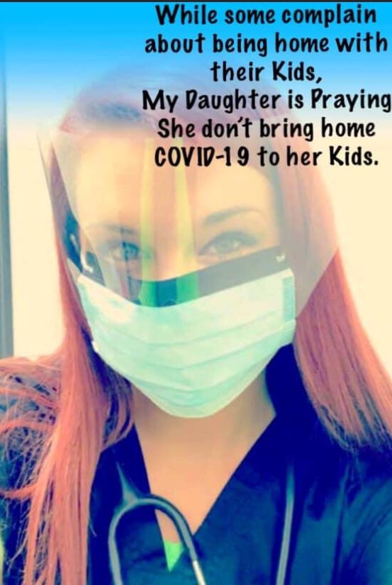 kyjuicy's tweet photo. @AndyBeshearKY I am Raising Awareness for Our Brave Health Care Workers. This is My Daughter, each morning She Prays not only for Her 4 children, but also for her Nation.
#TeamKentucky 
#TogetherKy 
#COVID19
#Patriot
#HealthyAtHome #HealthcareHeroes #hcwshout #USASTRONG https://t.co/l7c2ScoJUL