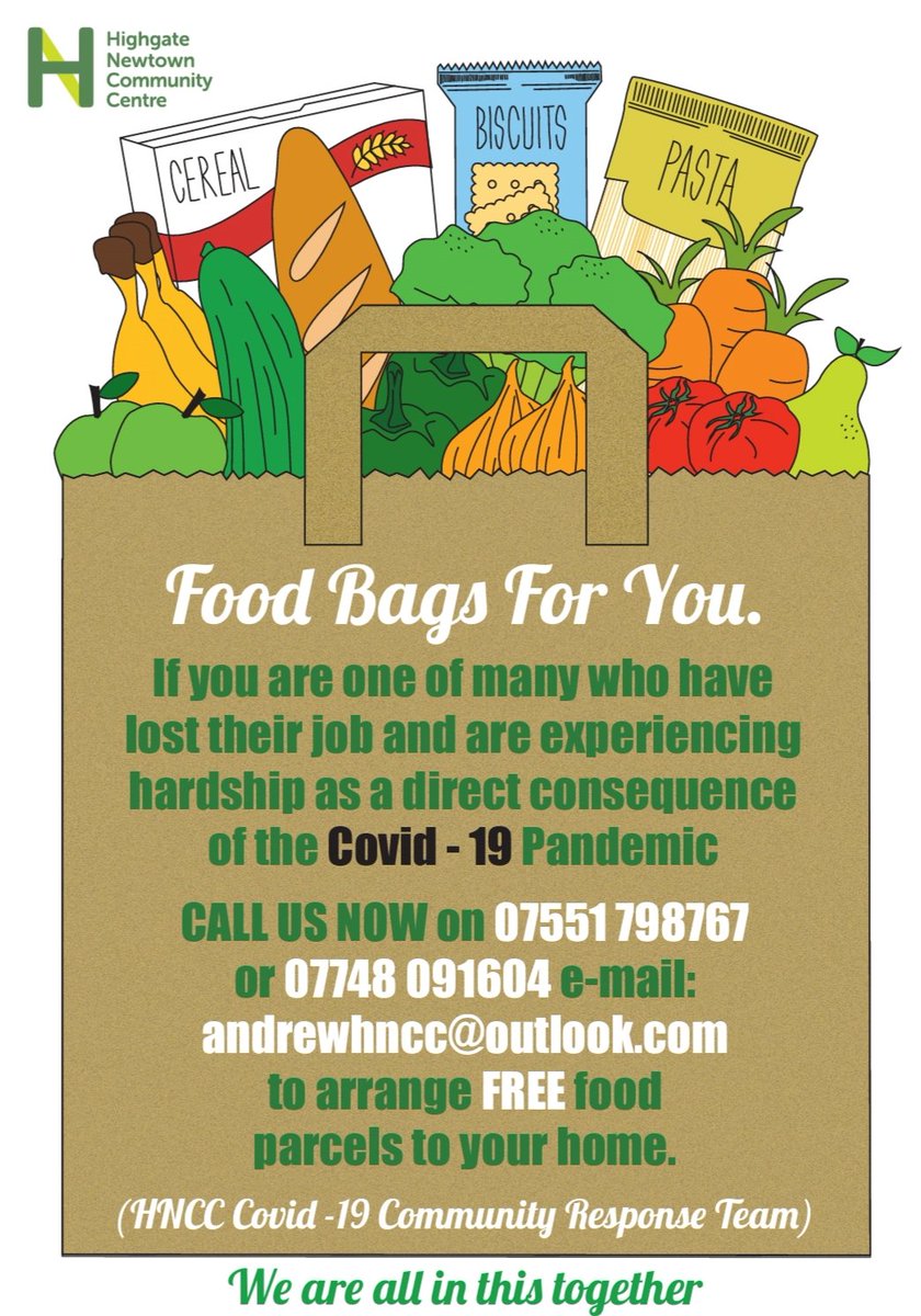 N19Hall's tweet photo. We're all in this together, so do contact HNCC if you need a hand
#staysafe #freefoodforall #freefoodparcels https://t.co/kbWD978gWN